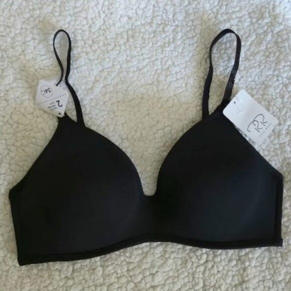 NWT Rene Rofe sz 34C black soft comfort wire free bra - Picture 3 of 6